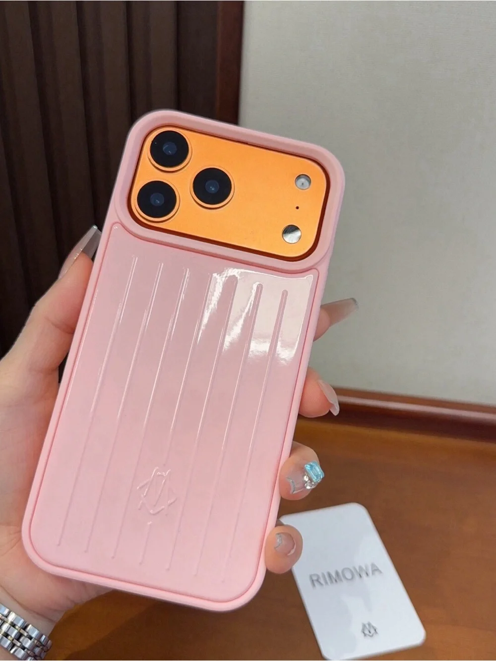 RIMOWA Pink Ribbed Phone Case IPhone 17 pro max